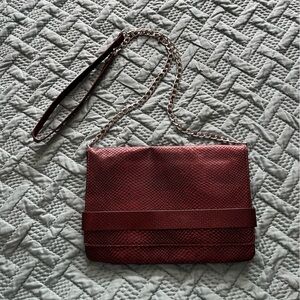 Snakeskin envelope bag